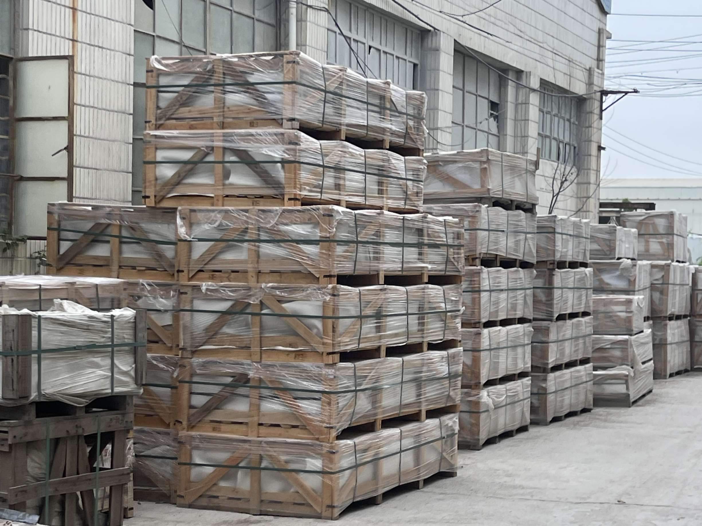 granite packing, twenty foot container with granite finish product